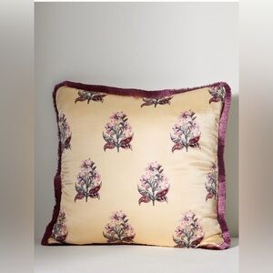 NWT Anthropologie Silk Mix Print Floral Pillow